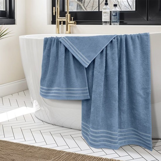 Πετσέτες Σετ Veluva Petrol Cotton Lino 3Τεμ