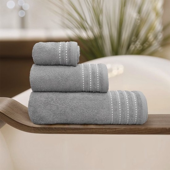 Πετσέτες Σετ Veluva Μόκα Cotton Lino 3Τεμ