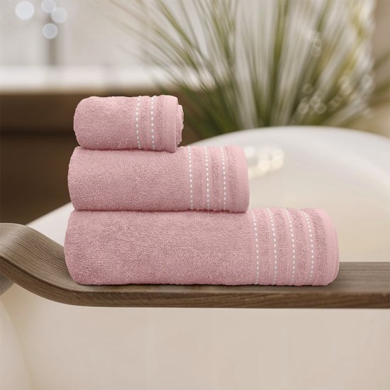 Πετσέτες Σετ Veluva Coral Cotton Lino 3Τεμ