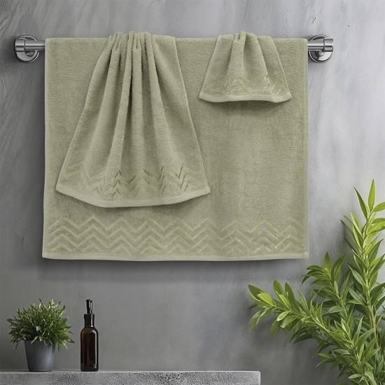 Πετσέτες Σετ Wavie Lemon Cotton Lino 3Τεμ