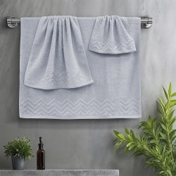 Πετσέτες Σετ Wavie L.Grey Cotton Lino 3Τεμ