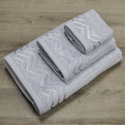 Πετσέτες Σετ Wavie L.Grey Cotton Lino 3Τεμ