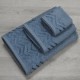 Πετσέτες Σετ Wavie Petrol Cotton Lino 3Τεμ