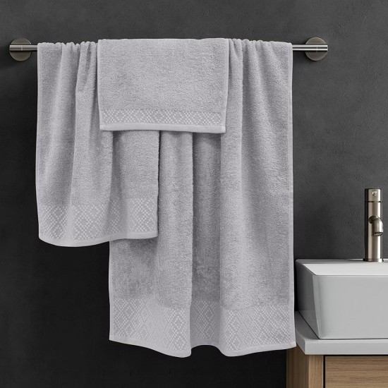 Πετσέτες Σετ Serapha L.Grey Cotton Lino 3Τεμ