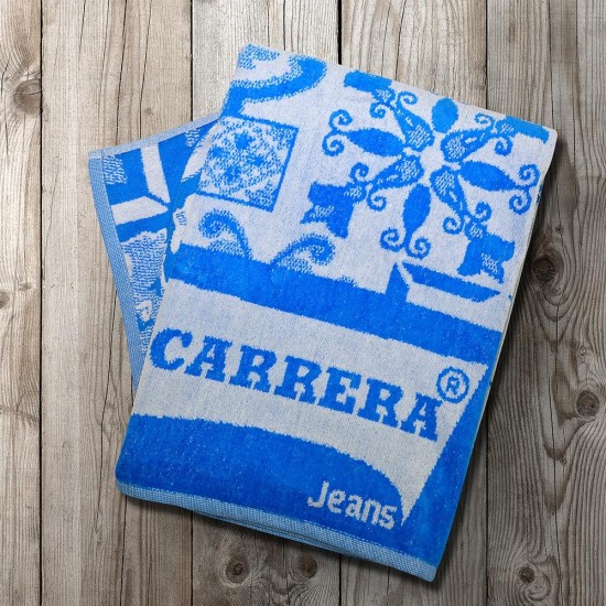 Πετσέτα Θαλάσσης Beach Towels Azul Blue Cotton Lino (90x165) 1Τεμ