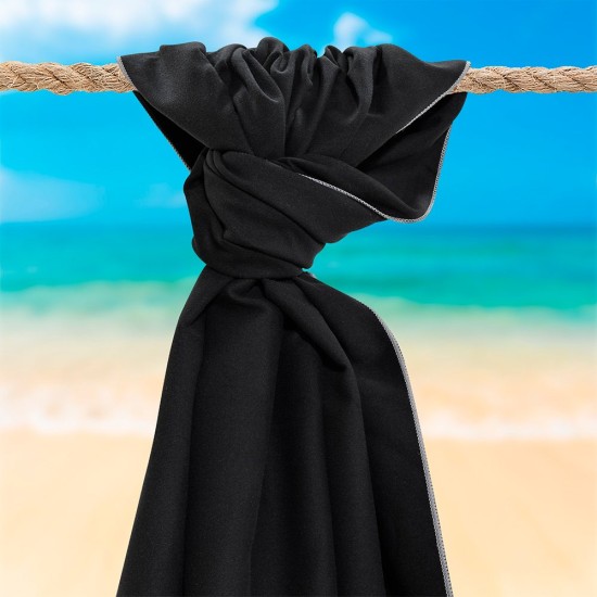Πετσέτα Θαλάσσης Beach Towels Kelen Black Microfiber Lino (80x160) 1Τεμ