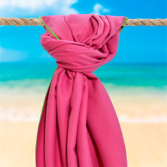 Πετσέτα Θαλάσσης Beach Towels Kelen Pink Microfiber Lino (80x160) 1Τεμ