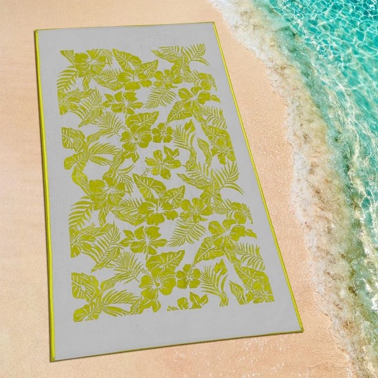 Πετσέτα Θαλάσσης Fiore L.Grey-Green Cotton Lino (86X160) 1Τεμ