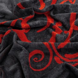 Πετσέτα Θαλάσσης Sunny Life D.Grey-Red Cotton Lino (86X160) 1Τεμ