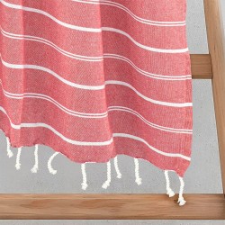 Πετσέτα Παρεό-Pestemal Veliu Coral Cotton Lino (90x180) 1Τεμ