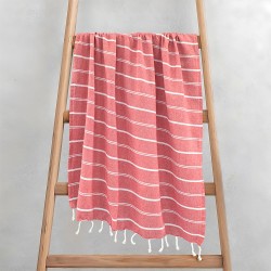 Πετσέτα Παρεό-Pestemal Veliu Coral Cotton Lino (90x180) 1Τεμ