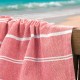 Πετσέτα Παρεό-Pestemal Veliu Coral Cotton Lino (90x180) 1Τεμ