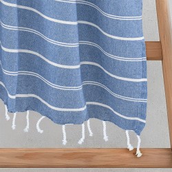 Πετσέτα Παρεό-Pestemal Veliu L.Blue Cotton Lino (90x180) 1Τεμ