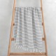 Πετσέτα Παρεό-Pestemal Veliu Grey Cotton Lino (90x180) 1Τεμ