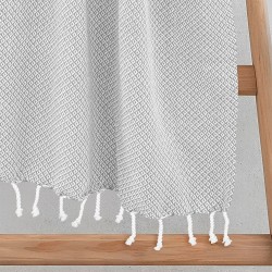 Πετσέτα Παρεό-Pestemal Aureva Grey Cotton Lino (90x180) 1Τεμ