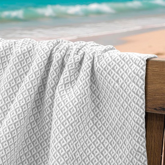 Πετσέτα Παρεό-Pestemal Aureva Grey Cotton Lino (90x180) 1Τεμ