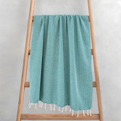 Πετσέτα Παρεό-Pestemal Aureva Petrol Cotton Lino (90x180) 1Τεμ