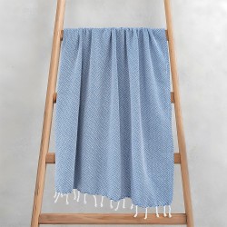Πετσέτα Παρεό-Pestemal Aureva L.Blue Cotton Lino (90x180) 1Τεμ