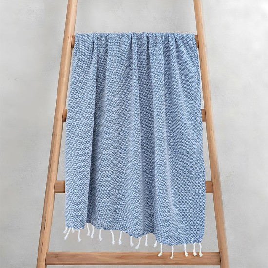 Πετσέτα Παρεό-Pestemal Aureva L.Blue Cotton Lino (90x180) 1Τεμ