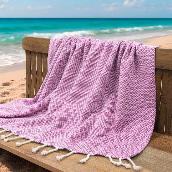 Πετσέτα Παρεό-Pestemal Aureva Lilac Cotton Lino (90x180) 1Τεμ