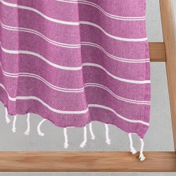 Πετσέτα Παρεό-Pestemal Veliu Lilac Cotton Lino (90x180) 1Τεμ