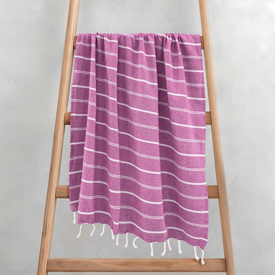 Πετσέτα Παρεό-Pestemal Veliu Lilac Cotton Lino (90x180) 1Τεμ