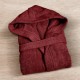 Μπουρνούζι Με Κουκούλα Bathrobes Erasia Bordo Cotton Lino 1Τεμ