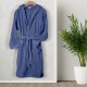 Μπουρνούζι Με Κουκούλα Bathrobes Erma D.Blue Cotton Lino 1Τεμ