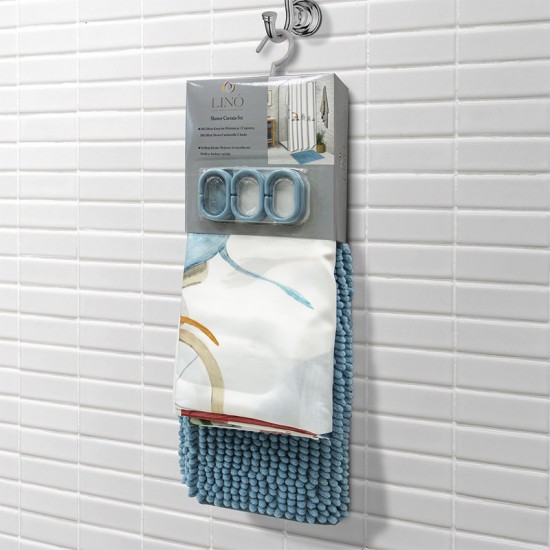 Κουρτίνα Μπάνιου Υφασμάτινη Familio Lino (180x200) 1Τεμ