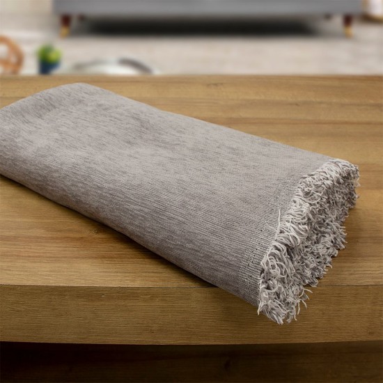 Ριχτάρι Τριθέσιου Valio Grey Chenille Lino (180x300) 1Τεμ