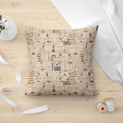 Διακοσμητική Μαξιλαροθήκη Kau 101 Brown Lino (45x45) 1Τεμ