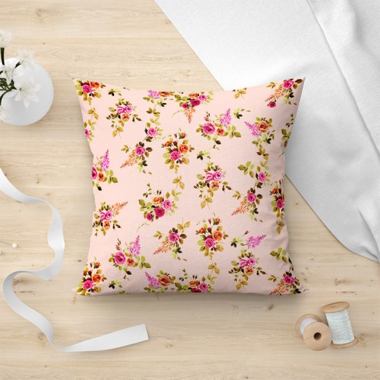 Διακοσμητική Μαξιλαροθήκη Carla 301 Pink Lino (45x45) 1Τεμ