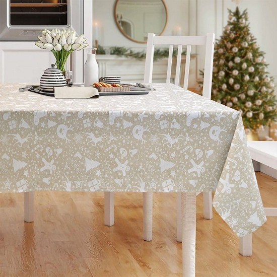 Τραπεζομάντηλο Χριστουγεννιάτικο Linera 101 Lino (140x140) 1Τεμ