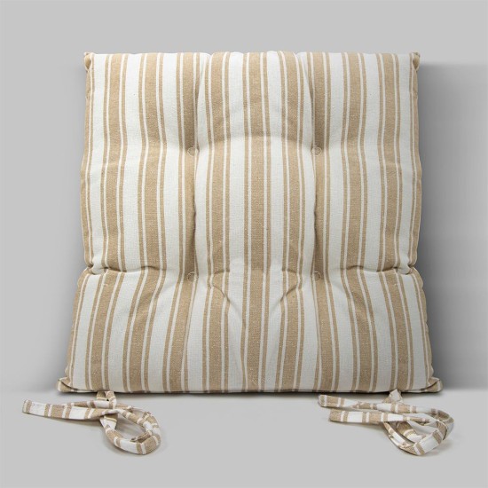 Μαξιλάρια Καρέκλας Nubbie Beige Cotton Lino (40x40+5) 1Τεμ