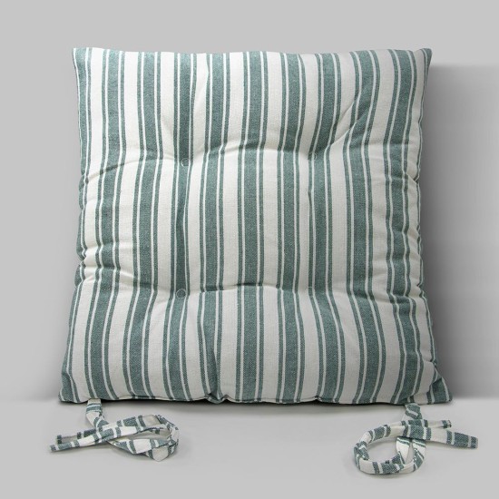 Μαξιλάρια Καρέκλας Nubbie Green Cotton Lino (40x40+5) 1Τεμ