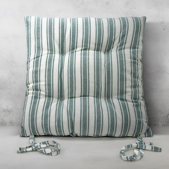 Μαξιλάρια Καρέκλας Nubbie Green Cotton Lino (40x40+5) 1Τεμ