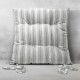 Μαξιλάρια Καρέκλας Nubbie L.Grey Cotton Lino (40x40+5) 1Τεμ
