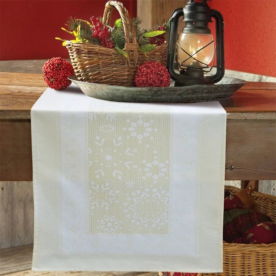 Τραβέρσα Χριστουγεννιάτικη Rindess Cotton Lino (47x160) 1Τεμ