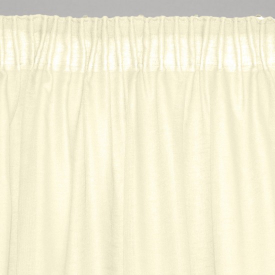 Κουρτίνα Με Τρέσα Line 102 Beige Γάζα Lino (145x295) 1Τεμ