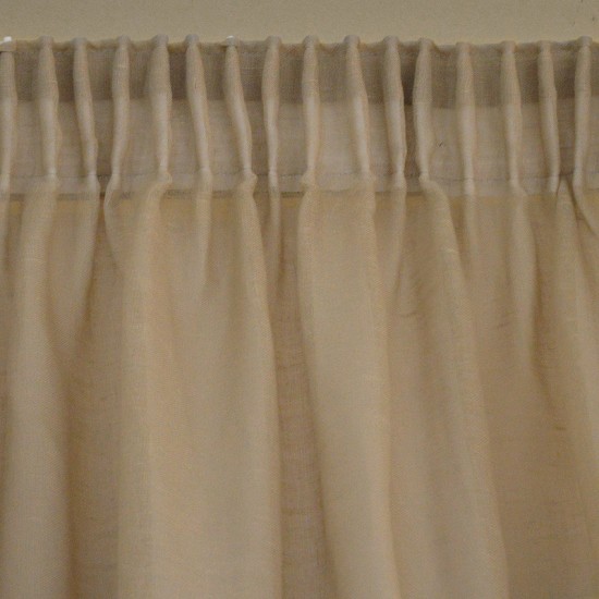 Κουρτίνα Με Τρέσα Line 106 Camel Γάζα Lino (145x295) 1Τεμ
