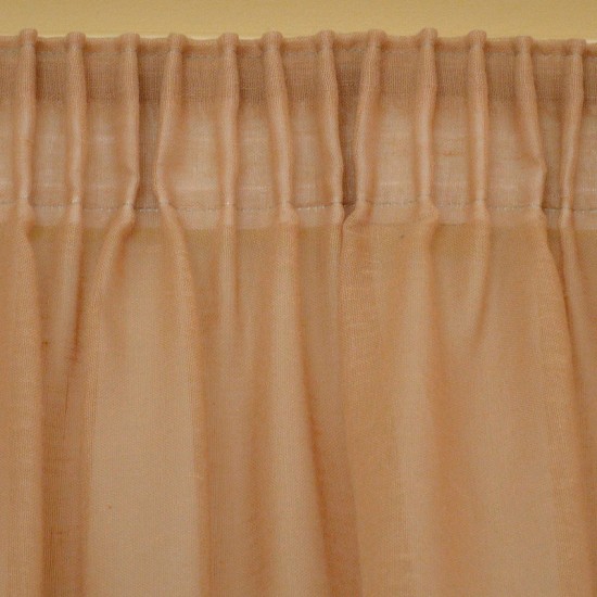 Κουρτίνα Με Τρέσα Line 502 Terracotta Γάζα Lino (145x295) 1Τεμ