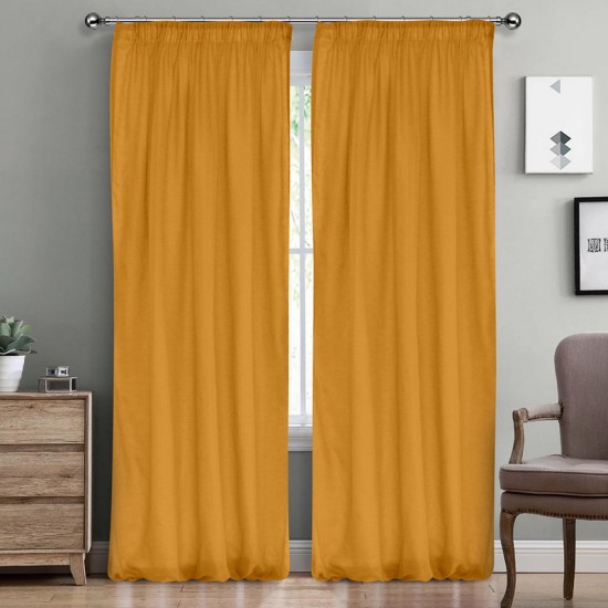 Κουρτίνα Με Τρέσα Line 501 Honey Γάζα Lino (145x295) 1Τεμ