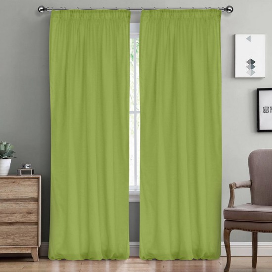 Κουρτίνα Με Τρέσα Line 708 Green Γάζα Lino (145x295) 1Τεμ