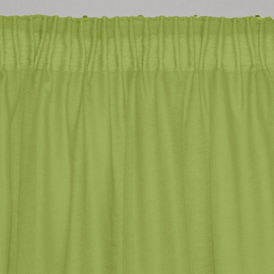 Κουρτίνα Με Τρέσα Line 708 Green Γάζα Lino (145x295) 1Τεμ
