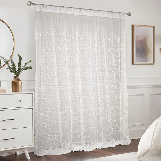 Κουρτίνα Με Τρέσα Zenio White Lino (280x300) 1Τεμ