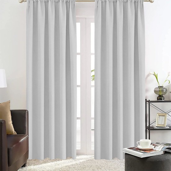 Κουρτίνα Με Τρέσα Emb Basko L.Grey Lino (150x240) 1Τεμ