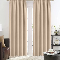Κουρτίνα Με Τρέσα Emb Basko Taupe Lino (150x240) 1Τεμ