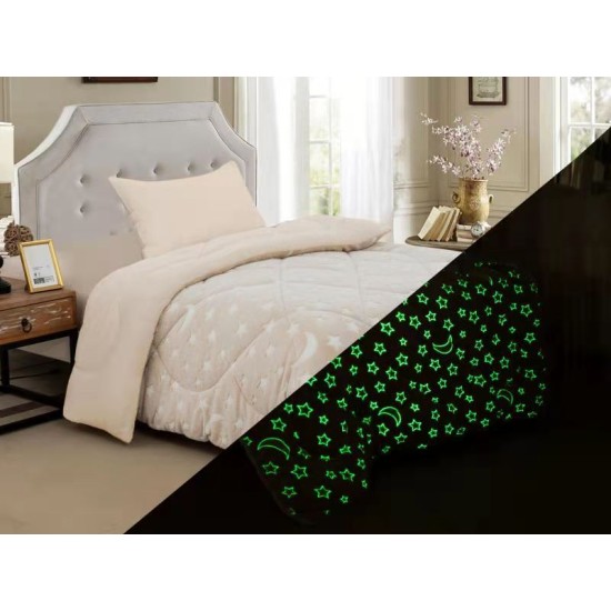 Κουβερτοπάπλωμα Παιδικό Φωσφοριζέ Μονό Estrella Beige Lino (160x220) 1Τεμ