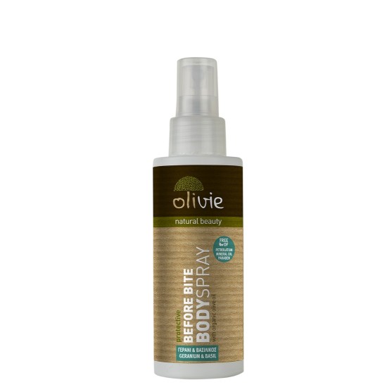 Προστατευτική Εντομοαπωθητική Λοσιόν Με Οργανικό Ελαιόλαδο ΕΚΧΥΛΙΣΜΑ ΓΕΡΑΝΙ & ΒΑΣΙΛΙΚΟΣ Olivie 1Τεμ