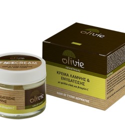 Λάμψη & Ενυδάτωση Κρέμα Ημέρας Face Cream Με Οργανικό Ελαιόλαδο ΕΚΧΥΛΙΣΜΑ ΦYΛΛΑ ΕΛΙAΣ ΚΑΙ ΒΙΤΑΜIΝΗ C Olivie 1Τεμ